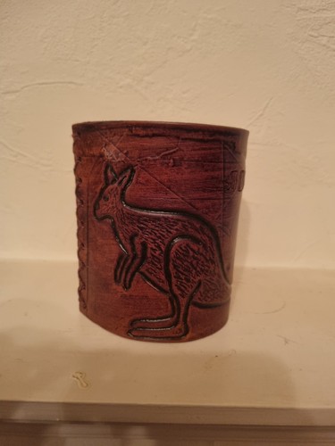 Leather stubby holder - stubby,