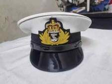 British Royal Navy Peak Hat Officers Dress Uniform Cap Naval RN Military UK Army