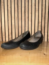 Ecco Small Heel Black Leather