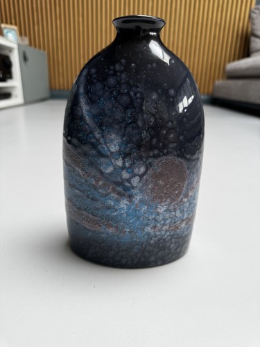 Poole pottery oval bottle - poole,