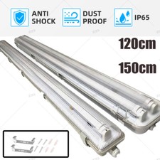 5FT IP65 LED Strip Lights Batten Tube Light Office Shop Garage Ceiling Lamp UK