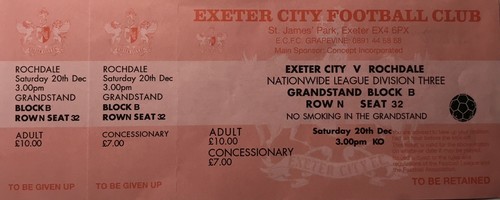 Exeter city rochdale - city, v