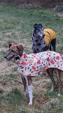 32” leaves fleece dog coat 