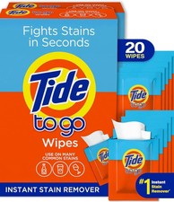 Tide To Go Instant Stain Remover Wipes | 20 Count - UK SELLER -