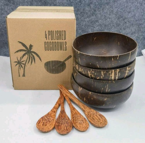 Natural coconut bowl set - bowl,