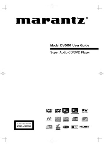 Marantz dv6001 dvd player - marantz,