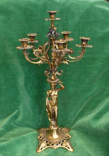 Vintage brass arm candelabra - vintage,
