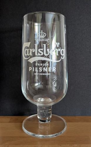 Carlsberg pint glass stemmed - carlsberg,