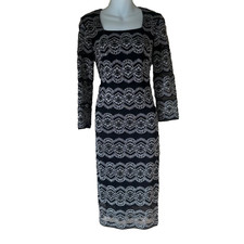 ROMAN Black Lace Overlay Midi