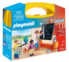 Playmobil City Life Set 70314 School Class Carry Case Teacher Pupils New
