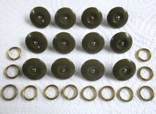 12x British Army:"DENIM BATTLEDRESS BLOUSE BUTTONS & RINGS" (19mm, BD, Overalls)