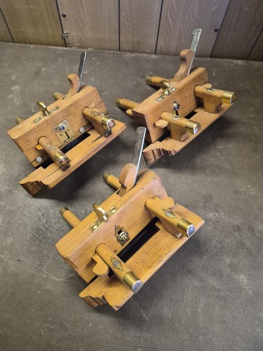 Vintage wooden plough planes - plough,