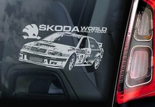 Skoda Octavia WRC, Car Window Sticker, World Rally Team Club Decal Sign VRS -V02
