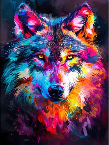 Vibrant wolf diamond - vibrant,
