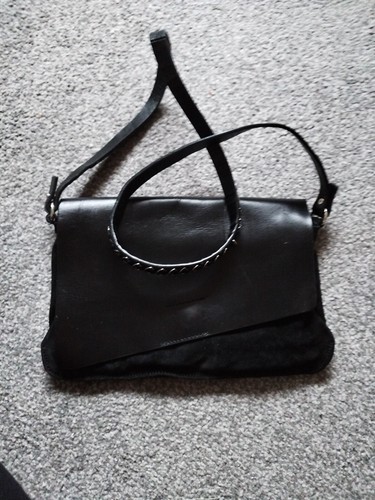 Zara black leather - black,