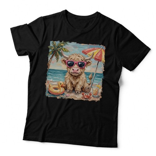 Highland cattle beach setting - highland,
