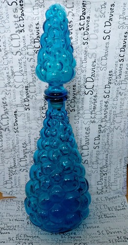 Vintage genie bottle blue - genie,