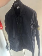 Stone Island Nylon Metal Shimmer Overshirt Navy Blue Size Xl