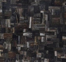 Black Petrified Wood Coffee Table Top with Elephant Look Epoxy Patio Sofa table