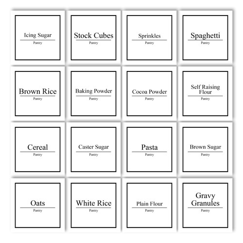 Kitchen labels jar - labels,,