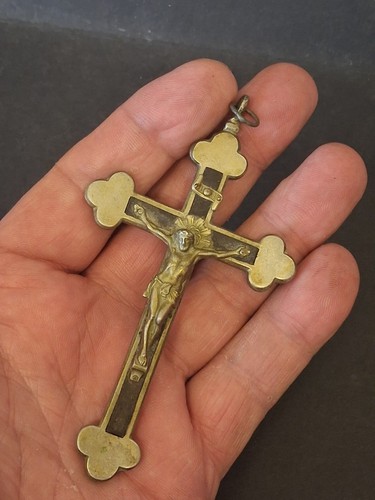 Old pendant cross - pendant, ebony