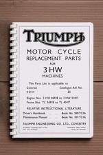 TRIUMPH 3HW SPARE PARTS BOOK
