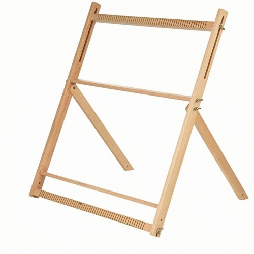 Wooden weaving loom with - loom,