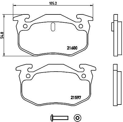018 brembo brake pad set - brake,