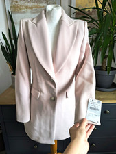 Zara Pink Blazer Jacket New Size M RRP £79.99 Blogger Longline Jacket Smart