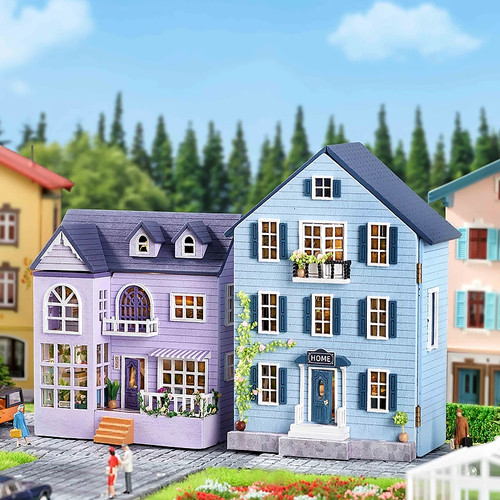 Large wooden dolls house easy - large,