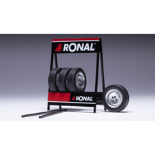 SET 4 WHEELS RONAL TURBO MATT CHROME 1:18 Ixo Model Art.Vari New Model