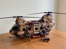 RARE Chap Mei Soldier Force Chinook Helicopter - Complete with Figures - Working
