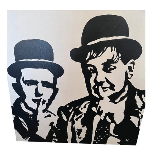 Laurel hardy canvas wall art - laurel,