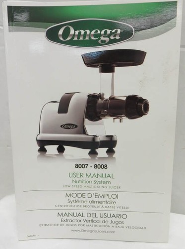 Omega juicer 8007 8008 - juicer, 8007-8008