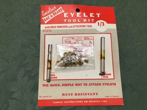 Vintage sewing eyelet tool kit - vintage,