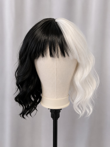 Half black - half, bob
