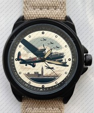 Avro Lancaster Bomber Wwii Aeroplane Raf 2 Art Stealth Series Unique Wrist Watch