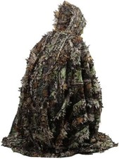 Ghillie Suit 3D Camo Leaf Woodland Shooting/Photography Camouflage Poncho Cover