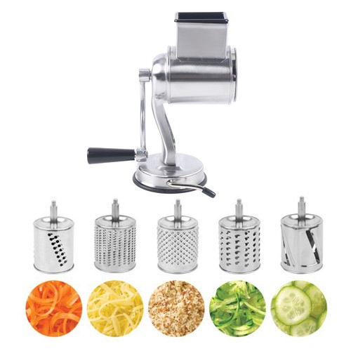 Rotary cheese grater hand - grater, drum