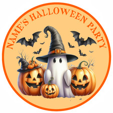 6-8 Inch Halloween Themed, Personalised Edible Cake Toppers, Cute Ghost, Scary