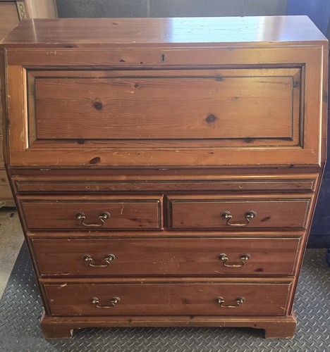 Vintage solid pine bureau - solid,