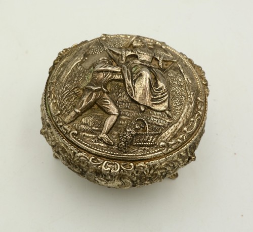 Vintage round silver - silver, plate