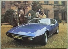 LOTUS ELITE USA Market Car Sales Specification Leaflet 1974