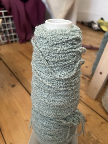 Blue grey boucle chunky - boucle,