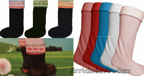 Ladies fleece wellington boot - ladies,