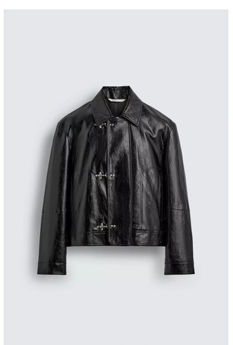 Zara leather effect fireman