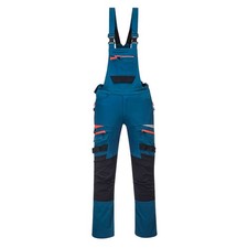 Mens Portwest Work Bib & Brace Metro Blue