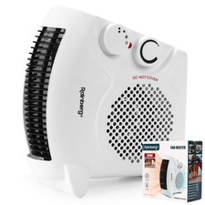 Fan heater with 2 heat settings 2000W, Silent Electric Heater for Home & Office