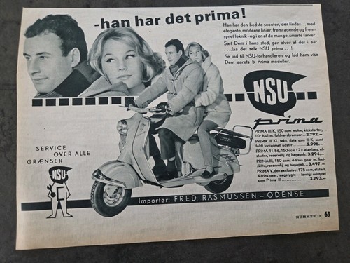 Nsu prima scooter danish - nsu,