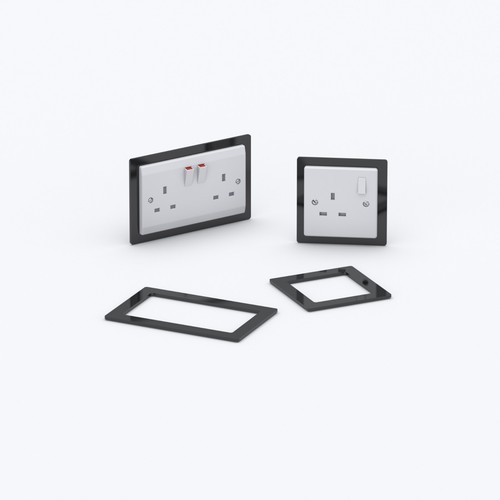 Double single socket switch - single,